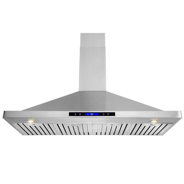 AKDY 48 in. Convertible Kitchen Wall Mount Range Hood in Stainless Steel with Remote, Touch Control and Carbon Filter