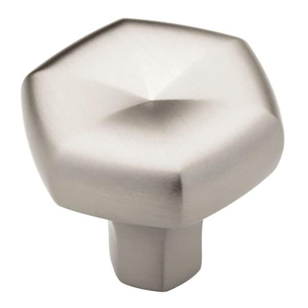 Liberty Stratus 1-1/3 in. (34 mm) Stainless Finish Geometric Cabinet Knob