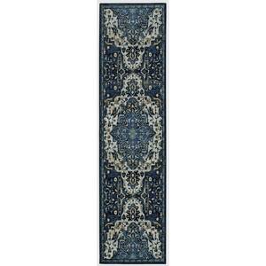 Emiko Denim 3 ft. x 10 ft. Ornamental Area Rug