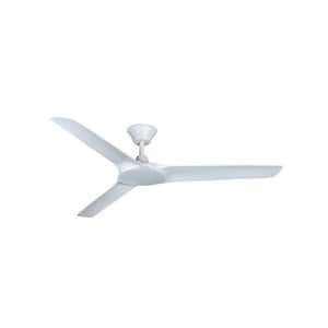 Abyss 56 in. 6 Fan Speeds Indoor/Outdoor Ceiling Fan in White with White Blades
