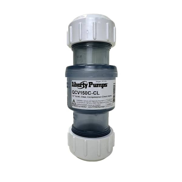 Liberty Pumps 1-1/2 in. Clear Quiet PVC Check Valve