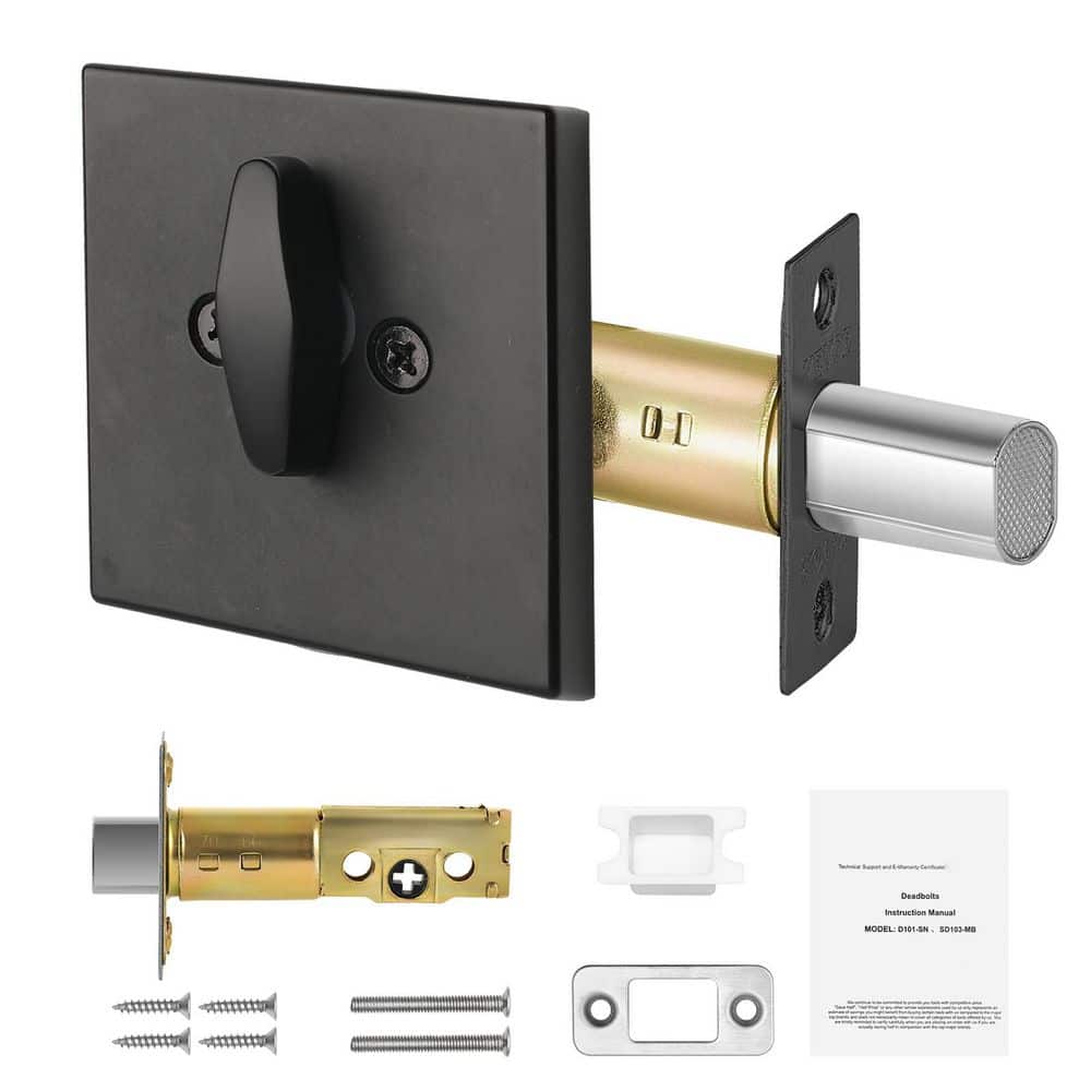 Deadbolt Lock, Square Single Cylinder Dead Bolt, Keyed 1 Side, Fits Standard Size Interior and Exterior Doors price history on PriceWatchPro