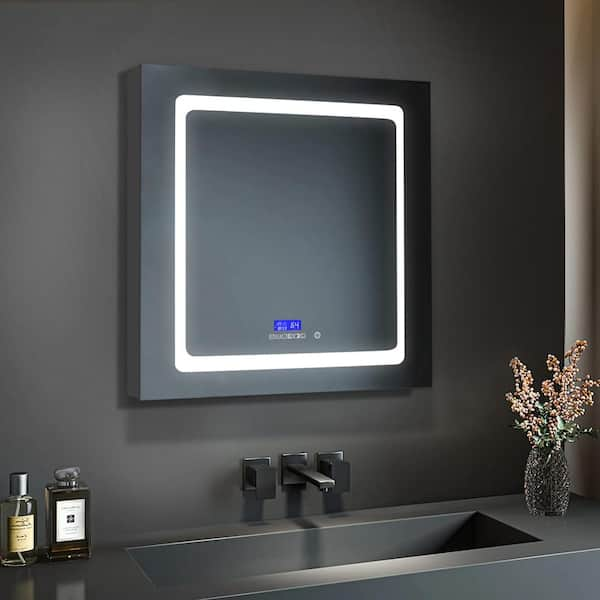 Bracciano 30 in. W x 32 in. H Surface-Mount LED Mirror Medicine Cabinet with Defogger