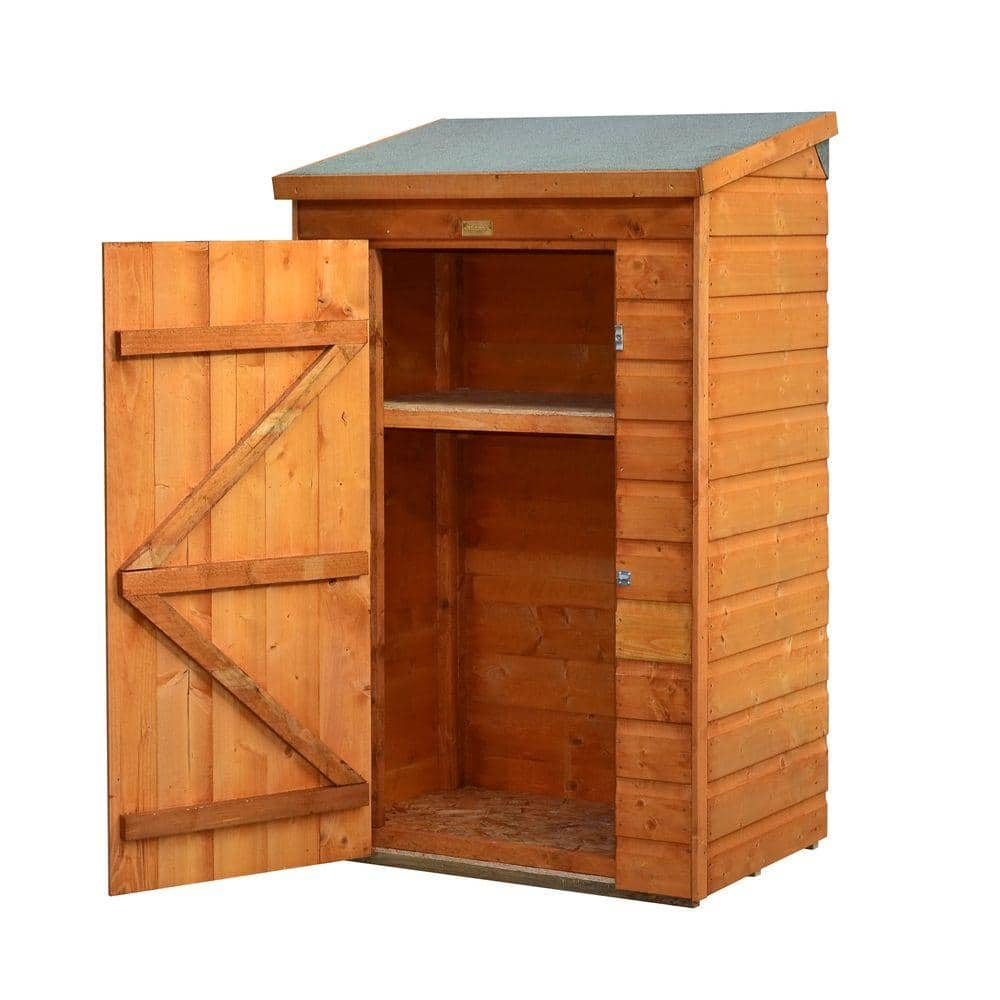 Bosmere Mini Store 3 Ft X 2 Ft Wood Storage Shed A049 The Home Depot