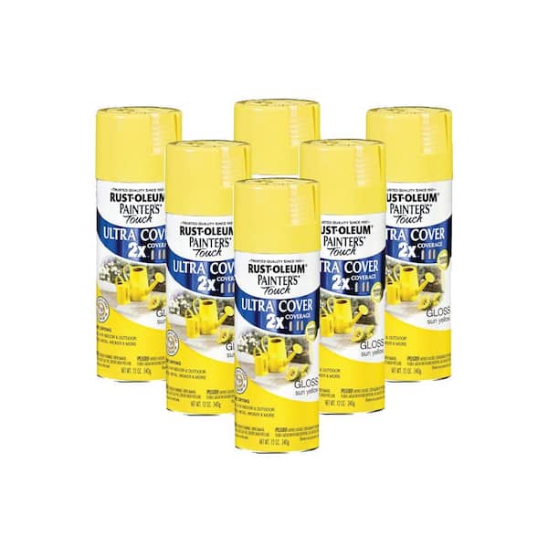 Painter's Touch 12 oz. Gloss Sun Yellow Spray Paint (6-Pack)-DISCONTINUED