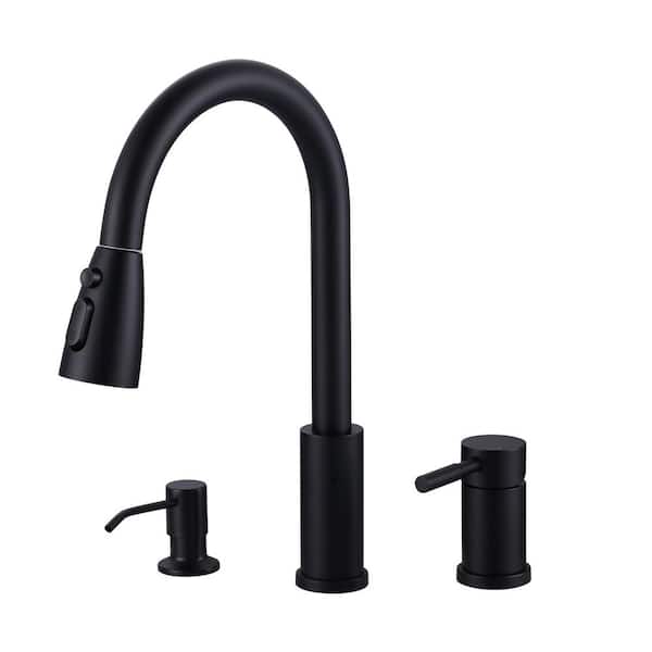 ARCORA Single Handle Pull Down Sprayer Kitchen Faucet with Spray, Pull Out Spray Wand in Matte Black