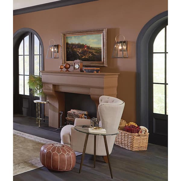 Barnett Collection 2-Light Antique Bronze Clear Glass Farmhouse Outdoor Large Wall Lantern Light