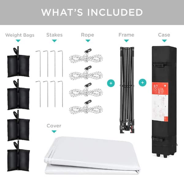 Best Choice Products 10 ft. x 10 ft. White Easy Setup Pop Up
