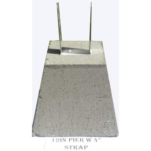 Quikrete Concrete Pier Block with 4 in. Straps