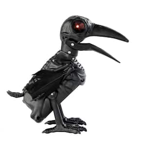 7 in. Animated LED Skeleton Black Crow