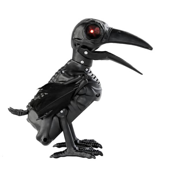 Animated LED Skeleton Black Crow