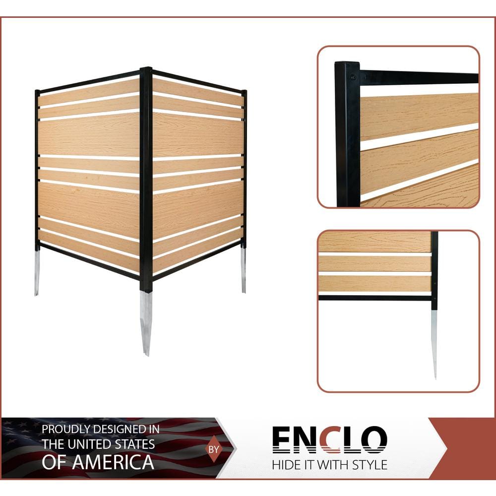 Vienna Cedar Brown WoodTek Vinyl Privacy Screen Panels