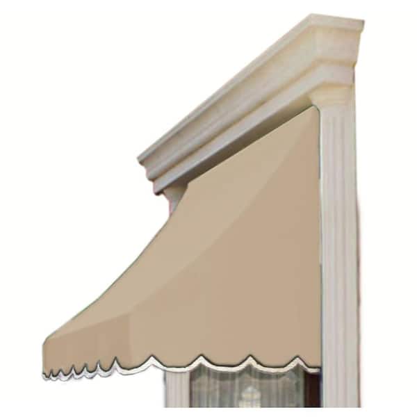 AWNTECH 7.38 ft. Wide Nantucket Window/Entry Fixed Awning (31 in. H x 24 in. D) in Linen