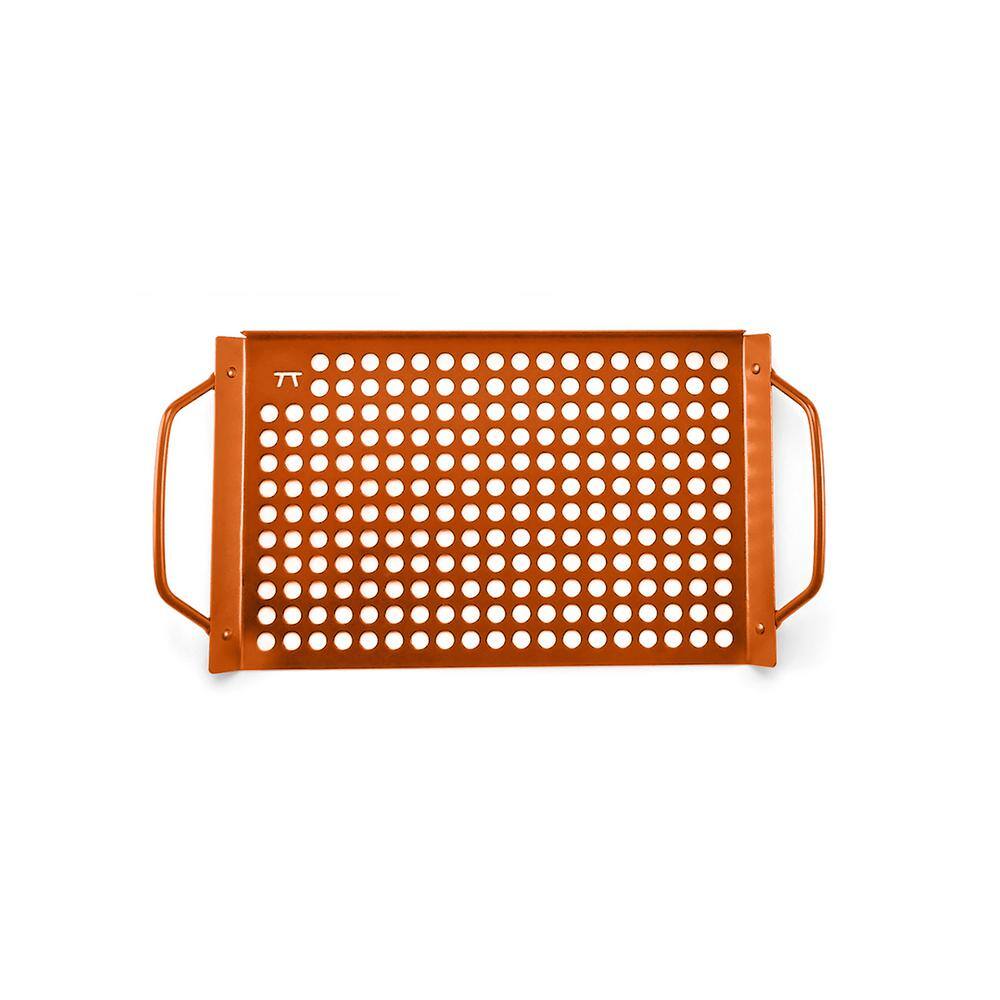 Copper Non-Stick Grilling Tray with Handles, 12.25 in