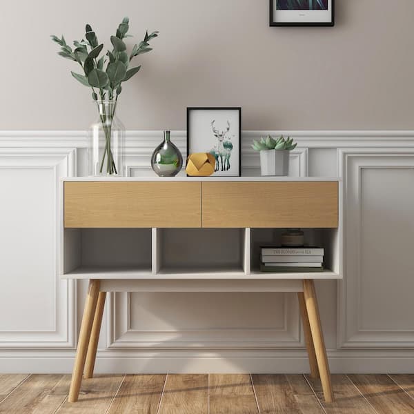 Pexfix Modern 39 37 In L X 31 1 H White Rectangle Solid Rubber Wood Console Table With Original Drawer Us Cst 11040 Wh Dj The Home Depot - Modern White Console Table With Storage Pexfix Modern 39 37 In L X 31 1 H White Rectangle Solid Rubber Wood Console Table With Original Drawer Us Cst 11040 Wh Dj The Home Depot - Modern White Console Table With Storage