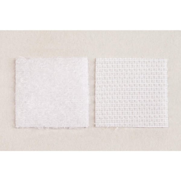 7/8 in. x 7/8 in. White Indoor Fasteners, 12 Sets of Squares