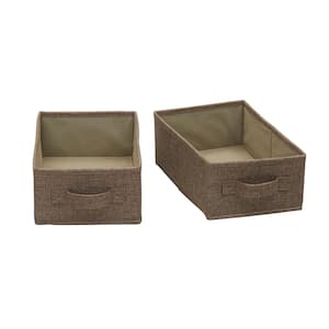 Narrow Closet Organizer Drawers 2-Pack, Luxe Breathable Poly Linen