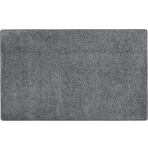 Dark Gray 36 in. x 24 in. Polypropylene Non Slip Doormat Indoor Carpet Stair Tread Cover Landing Mat