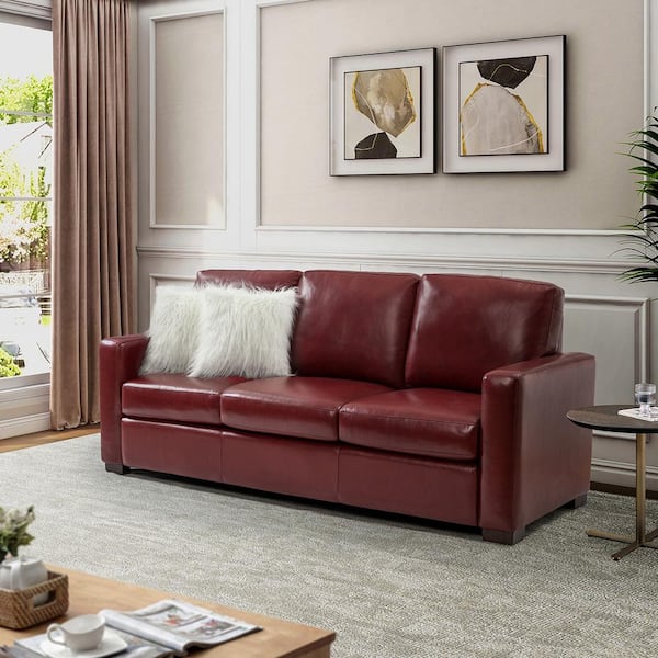 Nordic leather sofa small living room leather sofa office vintage
