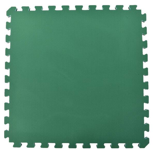 Greatmats Home Sport and Play Green/Brown 24 in. x 24 in. x 7/8 in. Foam Interlocking Floor Tile (Case of 25)