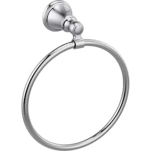 Woodhurst Wall Mount Round Closed Towel Ring Bath Hardware Accessory in Polished Chrome