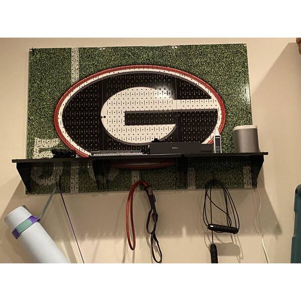 Hangtime 32 in. H x 48 in. W Georgia Bulldogs Football Metal Pegboard 3 Panel Set, Various