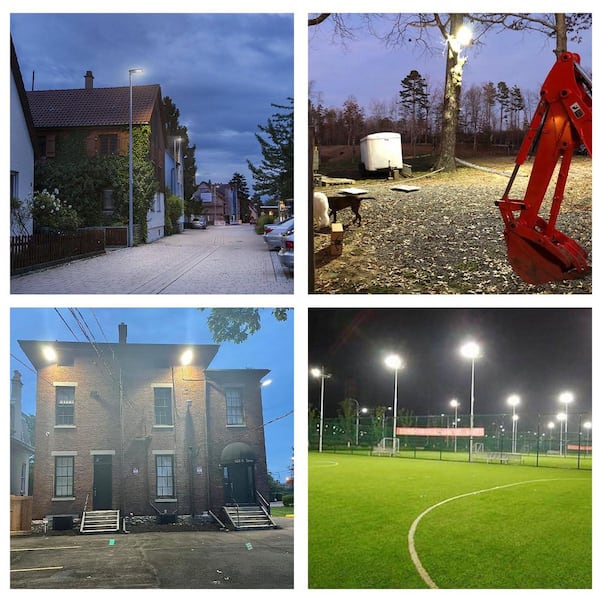 30000 Lumen Bronze Integrated LED Floodlight, Dusk to Dawn, IP65 Waterproof Outdoor Fixture for Parking Lot, Driveway