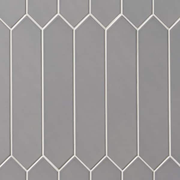 Ivy Hill Tile Axis 2.6 in. x 13 in. Gray Polished Picket Ceramic Wall Tile (12.26 sq. ft. / case)