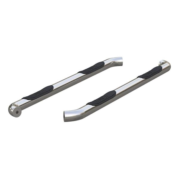 Aries 3-Inch Round Polished Stainless Steel Nerf Bars, No-Drill, Select Nissan Equator, Frontier