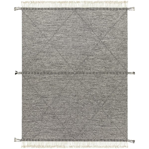 Zanafi Black/Cream Global 8 ft. x 10 ft. Indoor Area Rug