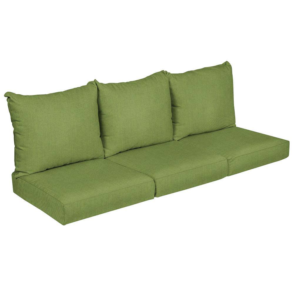 27 in. x 30 in. x 5 in. (6-Piece) Deep Seating Outdoor Couch Cushion in Sunbrella Spectrum Cilantro price history on PriceWatchPro