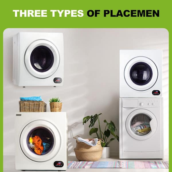 Vibekio 2.6 cu. ft. Vented Front Load Stackable Electric Dryer in