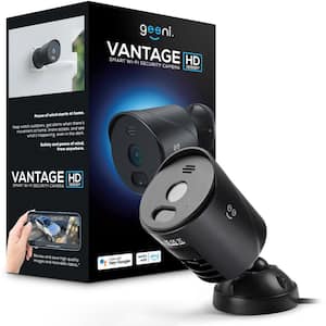 Vantage Outdoor Plug-In Security Camera IP65 Waterproof, 2-Way Audio, Night Vision, Works with Alexa and Google Home
