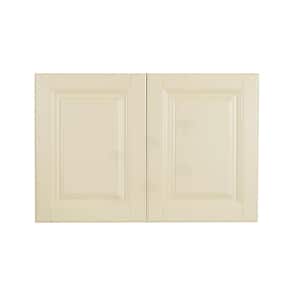 Oxford Assembled 30 in. x 21 in. x 12 in. Wall Cabinet with 2 Raised-Panel Doors 1 Shelf in Creamy White