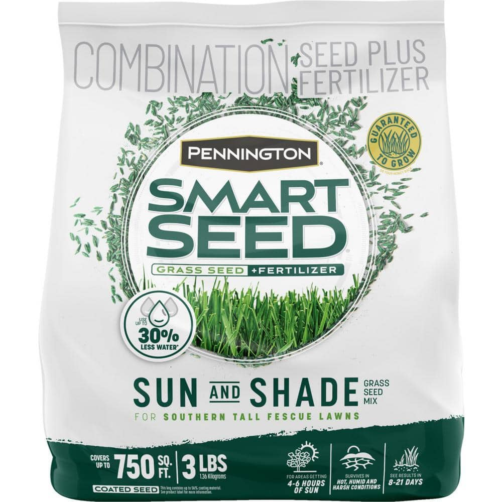 Pennington Smart Seed 3 Lbs. Sun And Shade South Grass Seed And ...