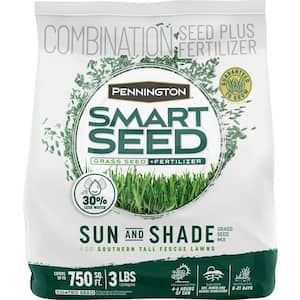 Smart Seed Sun and Shade South 3 lb. 750 sq. ft. Grass Seed and Lawn Fertilizer