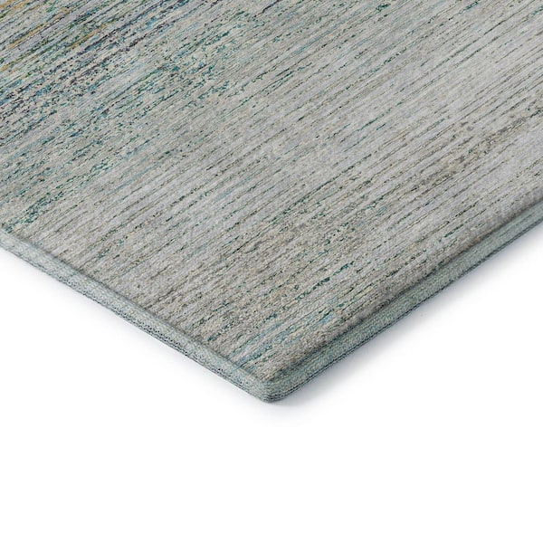 Mayfield Premium Machine Washable Abstract AMF1264 Linen 3 ft. x 4 ft. Area Rug