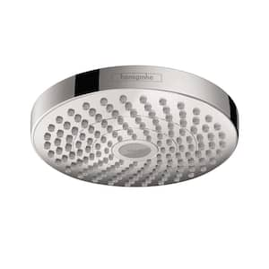 Croma Select S 2-Spray Patterns 2.5 GPM 7 in. Wall Mount Fixed Shower Head in Chrome