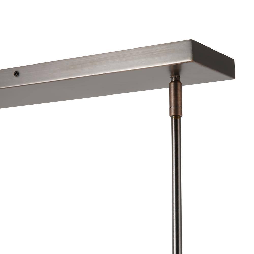 Modena Modern Bronze 69'' Clear Glass Island Light