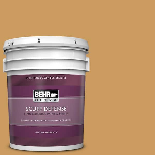 BEHR ULTRA 5 gal. #M280-6 Solid Gold Extra Durable Eggshell Enamel Interior Paint & Primer