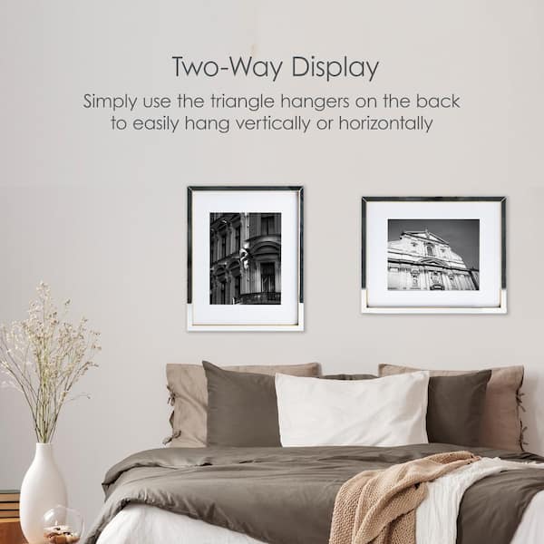 Mikasa 17 x 21 in. Mirrored Matted Gold Picture Frame, 11 x 14 in