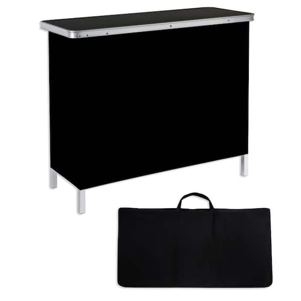 Trademark Innovations 39 in. L x 15 in. W x 35 in. H Portable Outdoor Patio Wet Bar/Table, Skirt and Carrying Case Included