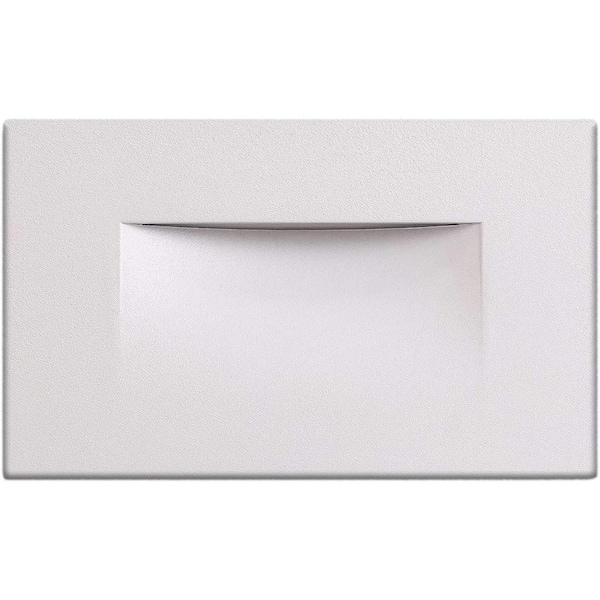 LED Stair Lights Indoor - Step Lights for Outdoor and Indoor Stairs 3000K Concrete - White Finish, Horizontal