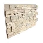 Stack Stone 48 in. x 24.25 in. Polyurethane Interlocking Siding Panel Finished in Frosted Blush