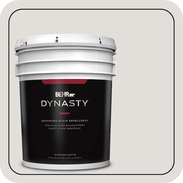 BEHR DYNASTY 5 gal. #PWN-63 Abalone Shell Matte Interior Stain-Blocking Paint & Primer