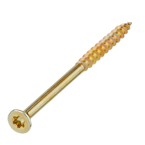 Everbilt #9 x 3 in. Yellow Zinc Star Torx Drive Flat Head Wood