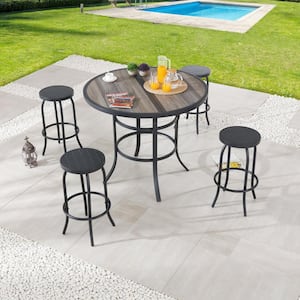 5-Piece Metal Bar Height Outdoor Dining Set