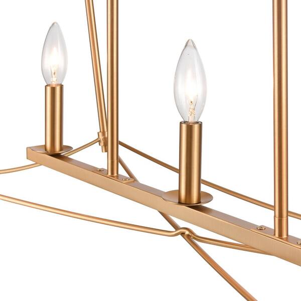 Home Decorators Collection Marston 3-Light Brushed Gold