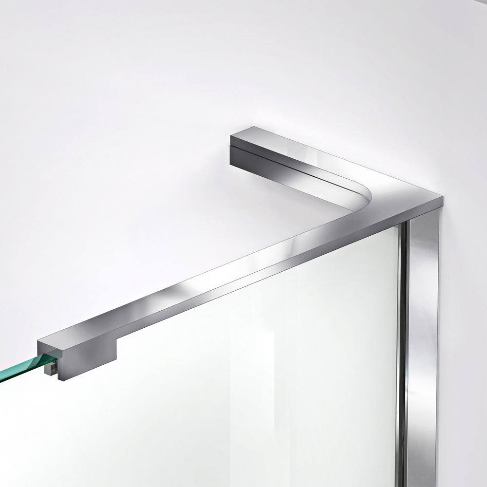 Unidoor-X 60" Frameless Hinged Shower Door with Clear Glass