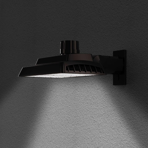 400W Equivalent Bronze Outdoor Integrated LED Commercial High Output Area Light, 13,500 Lumens, 4000K, Dusk-to-Dawn